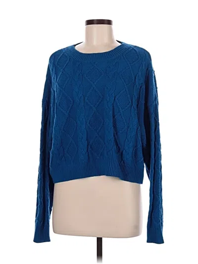Pre-owned Assorted Brands Pullover Sweater In Blue