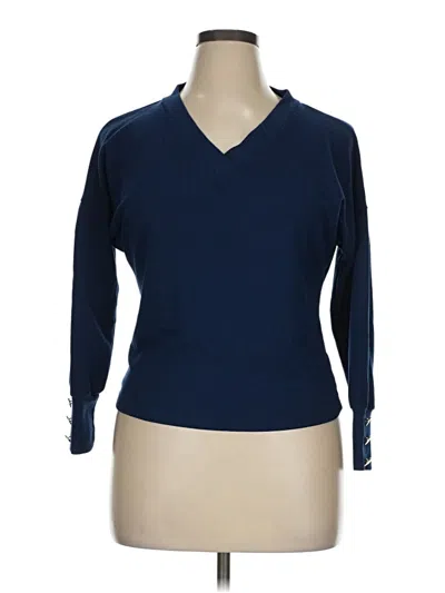 Pre-owned Assorted Brands Pullover Sweater In Blue