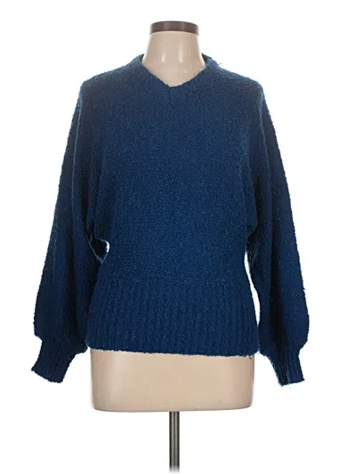 Pre-owned Assorted Brands Pullover Sweater In Blue