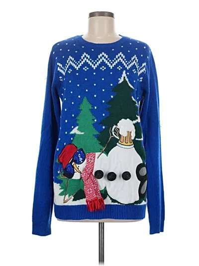 Pre-owned Assorted Brands Pullover Sweater In Blue