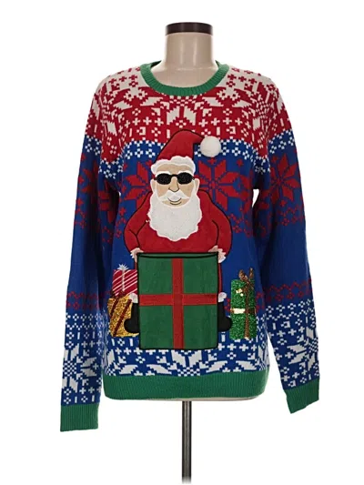 Pre-owned Assorted Brands Pullover Sweater In Blue