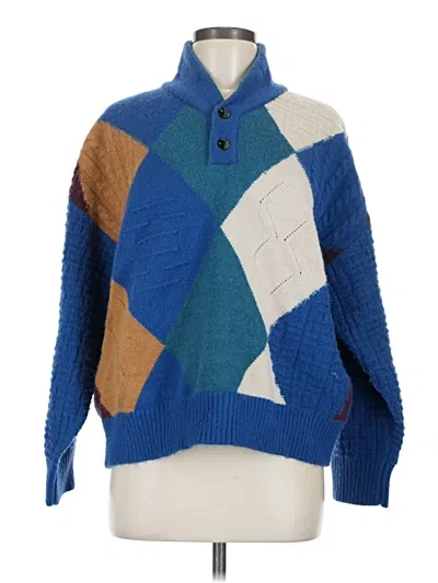 Pre-owned Assorted Brands Pullover Sweater In Blue