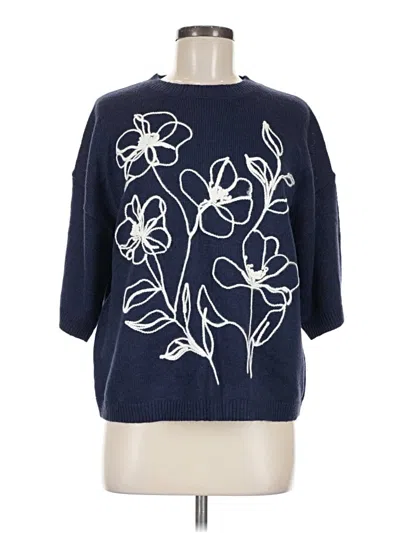 Pre-owned Assorted Brands Pullover Sweater In Blue