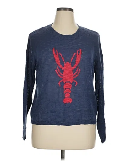 Pre-owned Assorted Brands Pullover Sweater In Blue