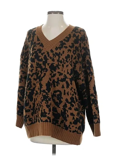 Pre-owned Assorted Brands Pullover Sweater In Brown