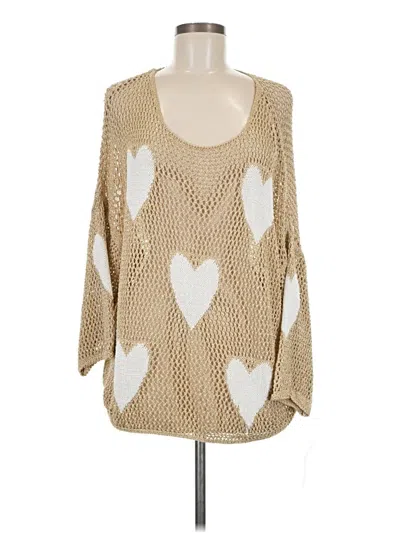 Pre-owned Assorted Brands Pullover Sweater In Brown