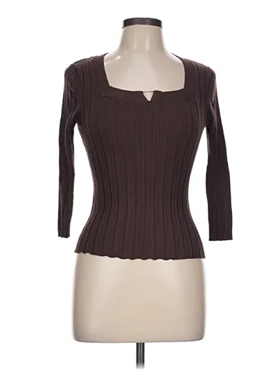 Pre-owned Assorted Brands Pullover Sweater In Brown