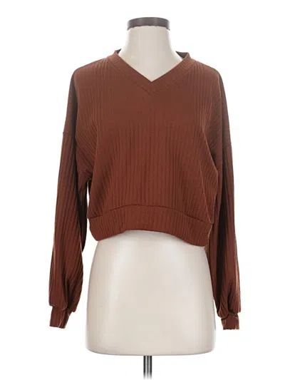 Pre-owned Assorted Brands Pullover Sweater In Brown