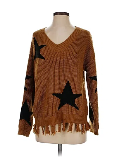 Pre-owned Assorted Brands Pullover Sweater In Brown
