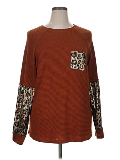 Pre-owned Assorted Brands Pullover Sweater In Brown