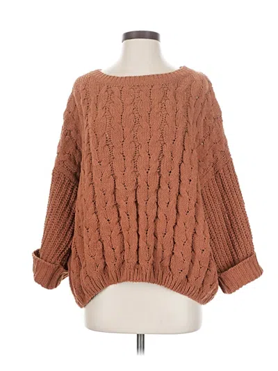 Pre-owned Assorted Brands Pullover Sweater In Brown