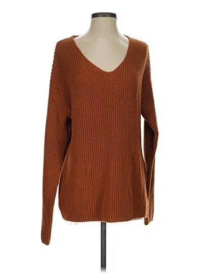 Pre-owned Assorted Brands Pullover Sweater In Brown