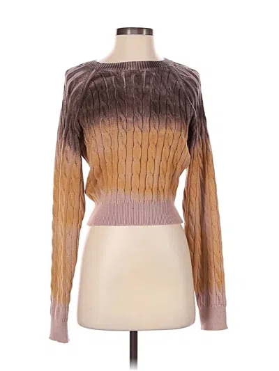 Pre-owned Assorted Brands Pullover Sweater In Brown