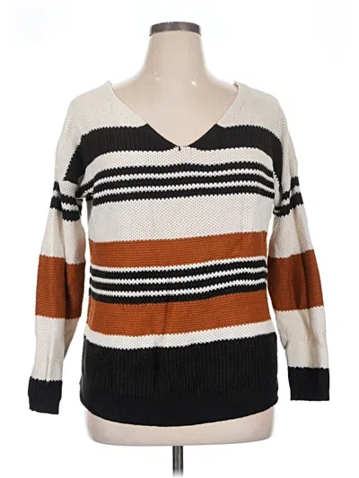 Pre-owned Assorted Brands Pullover Sweater In Brown