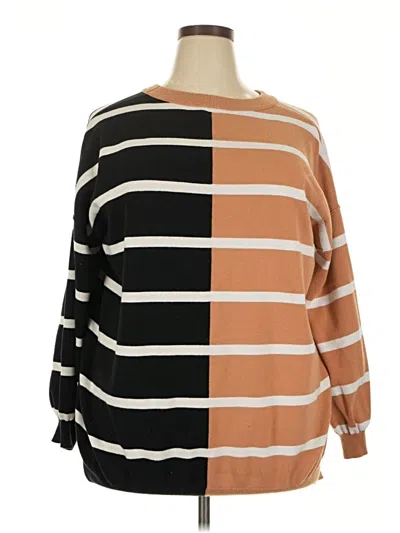 Pre-owned Assorted Brands Pullover Sweater In Brown