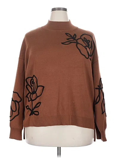 Pre-owned Assorted Brands Pullover Sweater In Brown