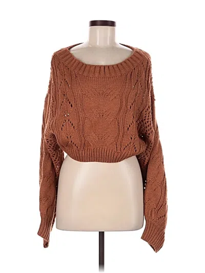 Pre-owned Assorted Brands Pullover Sweater In Brown
