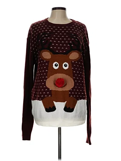 Pre-owned Assorted Brands Pullover Sweater In Brown
