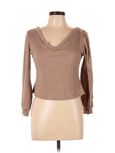 Pre-owned Assorted Brands Pullover Sweater In Brown