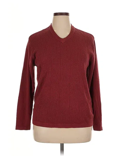 Pre-owned Assorted Brands Pullover Sweater In Burgundy