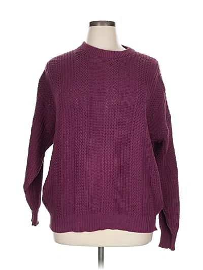 Pre-owned Assorted Brands Pullover Sweater In Burgundy