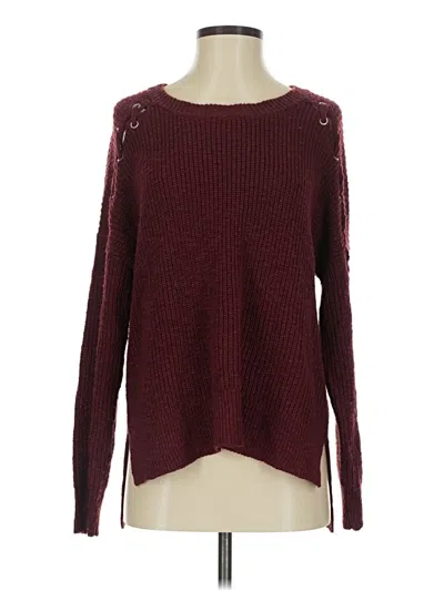 Pre-owned Assorted Brands Pullover Sweater In Burgundy