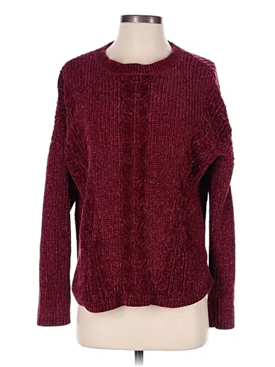 Pre-owned Assorted Brands Pullover Sweater In Burgundy
