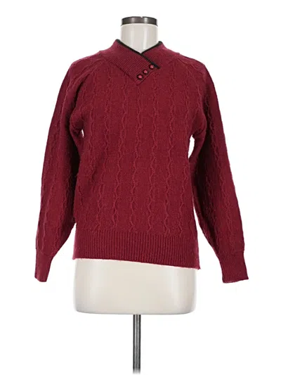 Pre-owned Assorted Brands Pullover Sweater In Burgundy