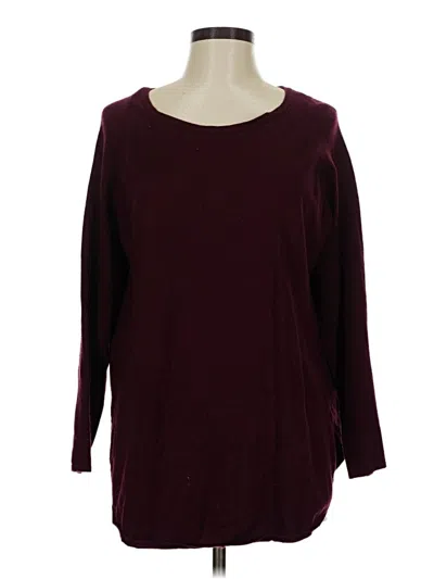 Pre-owned Assorted Brands Pullover Sweater In Burgundy