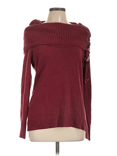 Pre-owned Assorted Brands Pullover Sweater In Burgundy