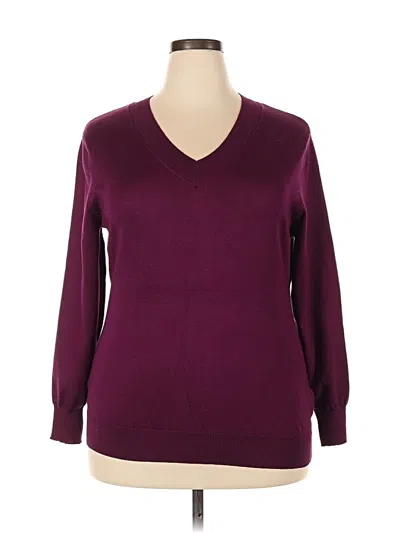 Pre-owned Assorted Brands Pullover Sweater In Burgundy
