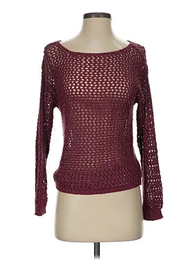 Pre-owned Assorted Brands Pullover Sweater In Burgundy