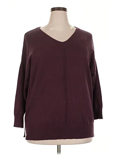 Pre-owned Assorted Brands Pullover Sweater In Burgundy