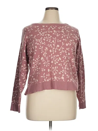Pre-owned Assorted Brands Pullover Sweater In Burgundy
