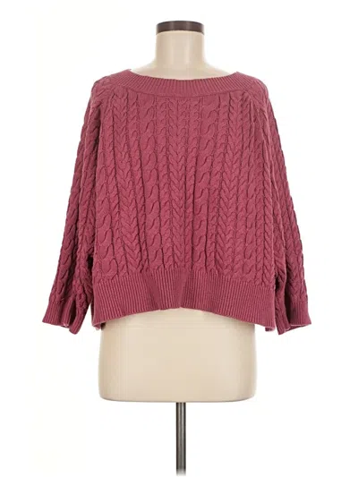Pre-owned Assorted Brands Pullover Sweater In Burgundy