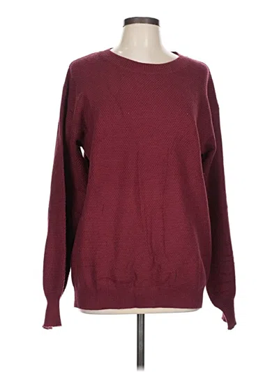 Pre-owned Assorted Brands Pullover Sweater In Burgundy