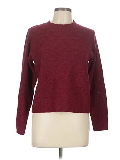 Pre-owned Assorted Brands Pullover Sweater In Burgundy