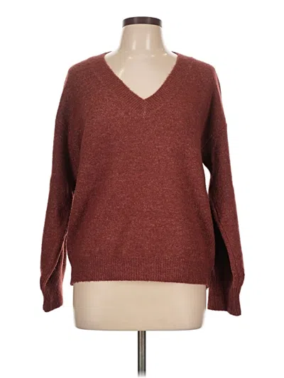 Pre-owned Assorted Brands Pullover Sweater In Burgundy
