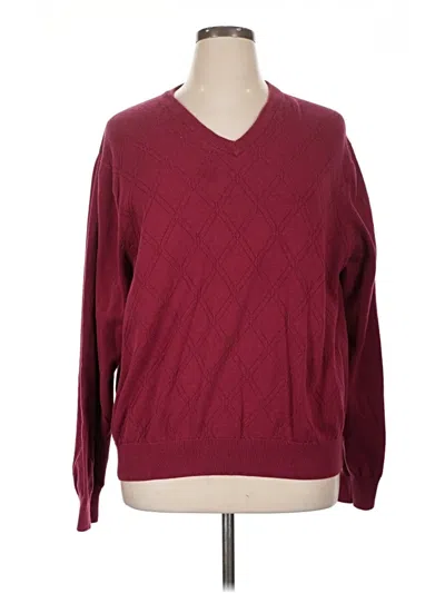 Pre-owned Assorted Brands Pullover Sweater In Burgundy