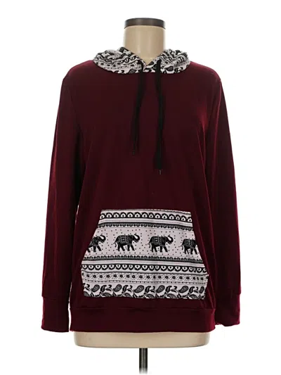 Pre-owned Assorted Brands Pullover Sweater In Burgundy