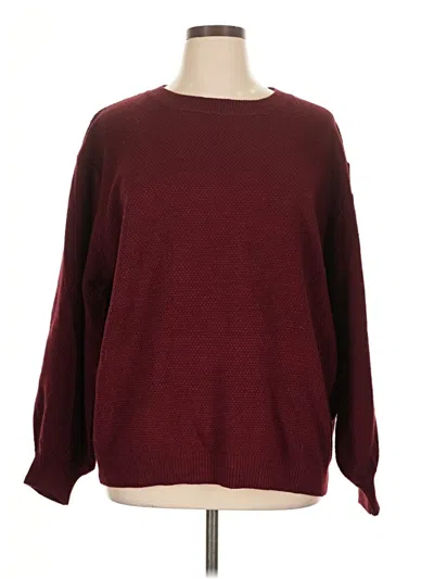 Pre-owned Assorted Brands Pullover Sweater In Burgundy