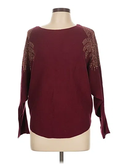 Pre-owned Assorted Brands Pullover Sweater In Burgundy