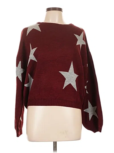 Pre-owned Assorted Brands Pullover Sweater In Burgundy