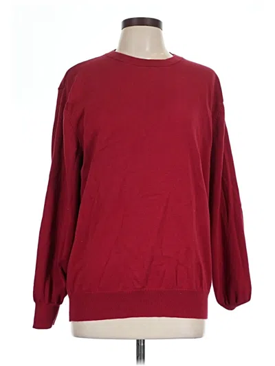 Pre-owned Assorted Brands Pullover Sweater In Burgundy