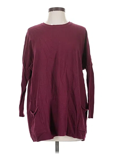 Pre-owned Assorted Brands Pullover Sweater In Burgundy