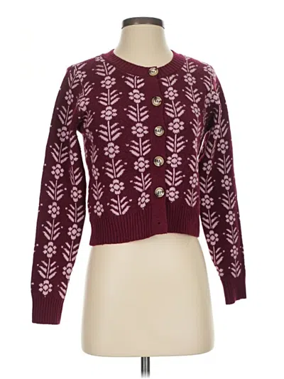 Pre-owned Assorted Brands Pullover Sweater In Burgundy