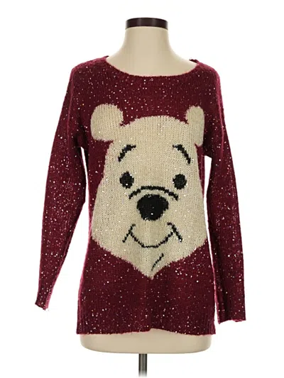 Pre-owned Assorted Brands Pullover Sweater In Burgundy