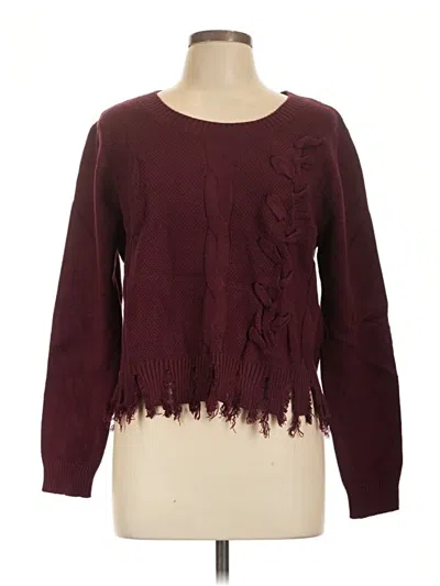 Pre-owned Assorted Brands Pullover Sweater In Burgundy