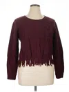 Assorted Brands Pullover Sweater In Burgundy