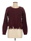 Assorted Brands Pullover Sweater In Burgundy